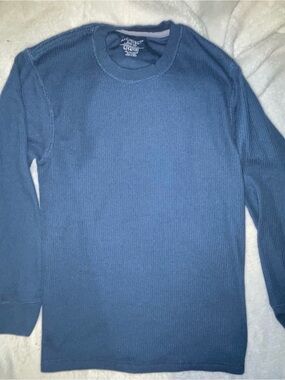 Architect Jean Co. Navy Blue Thermal Crew Neck Top
